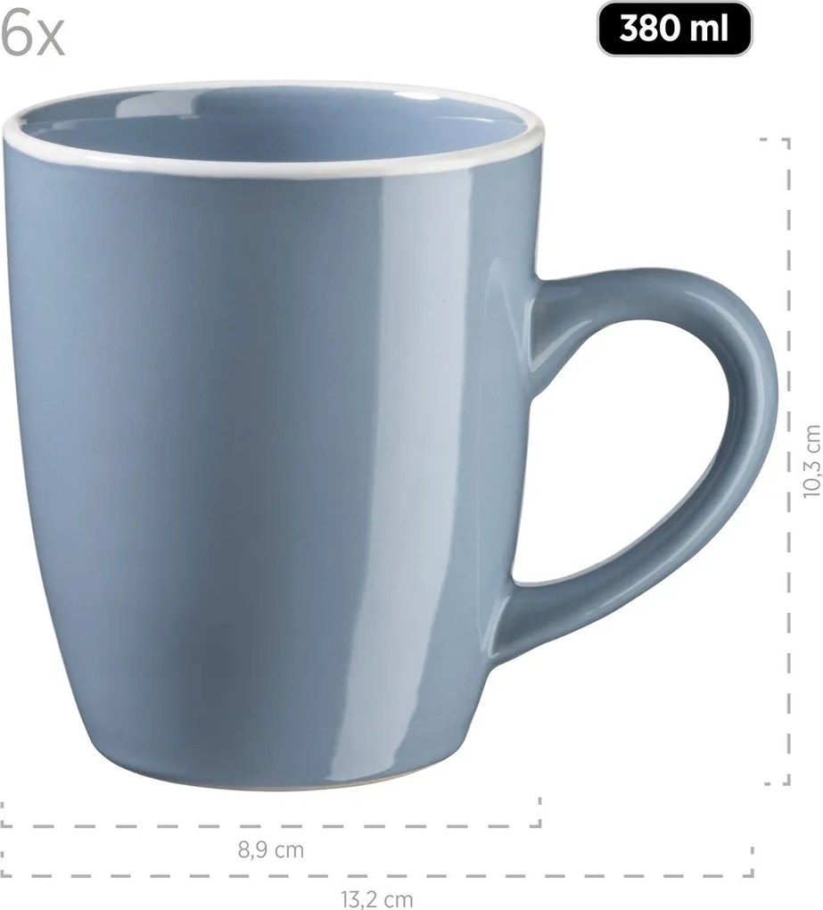 Mäser Jedálenská súprava riadu 24 ks ELISSA – modrá lesk