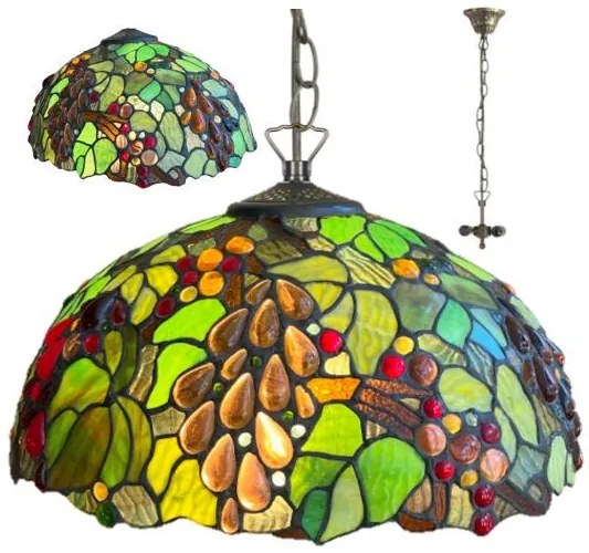 Tiffany luster do obývačky kolekcia WINE OVAL 2*E27