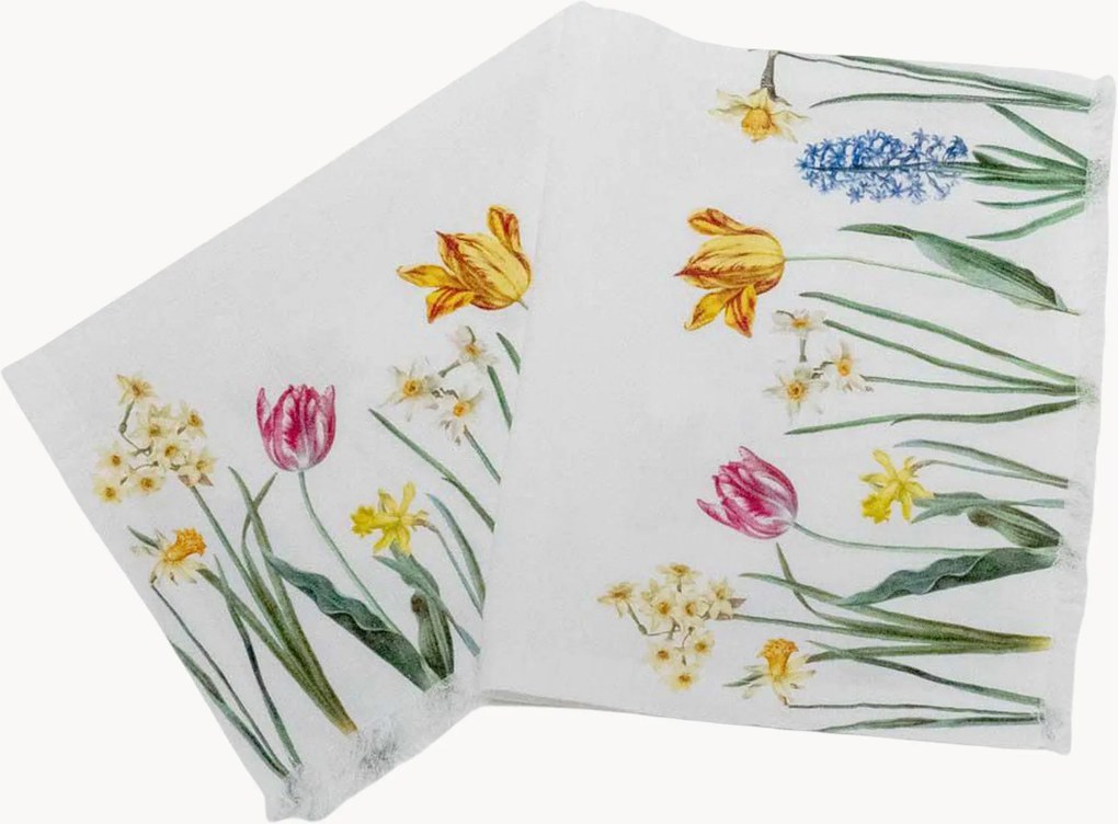 Ľanové uteráky pre hostí Early Flowers, 2 ks