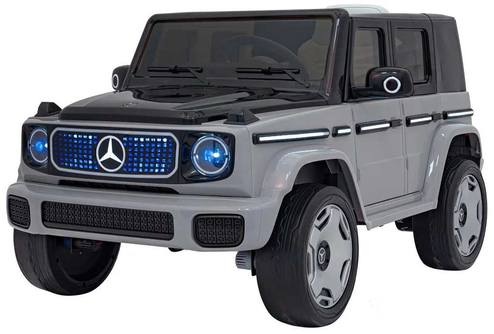 Detské autíčko s elektrickým pohonom 4x4 Mercedes Benz EQG - strieborné