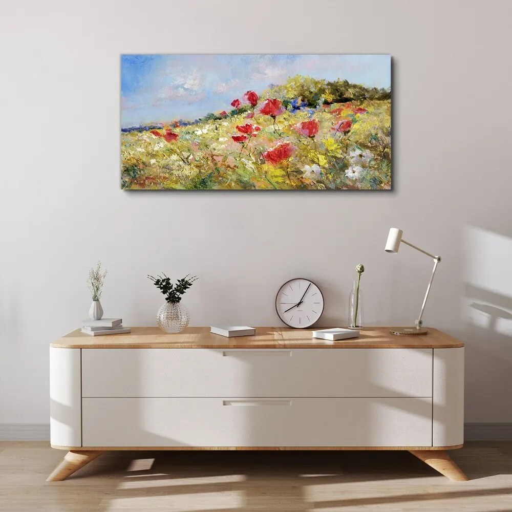 Obraz canvas Abstrakcie kvety Príroda