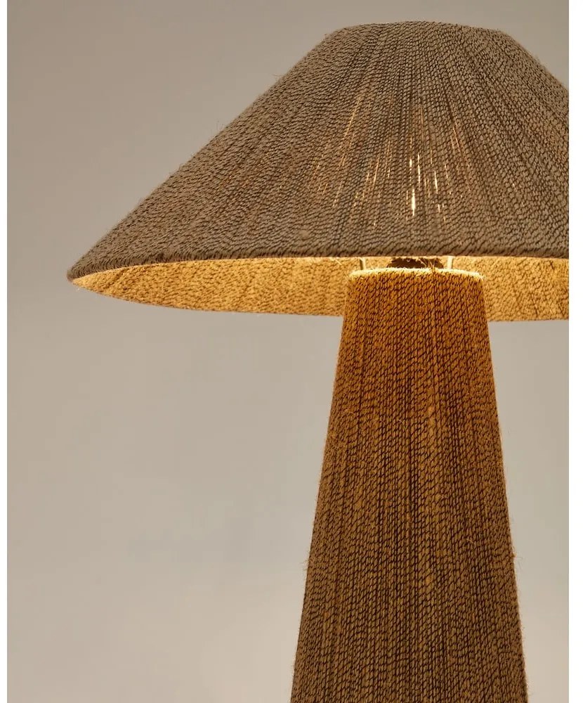 Svetlohnedá stolová lampa s tienidlom z juty (výška 46 cm) Renee – Kave Home