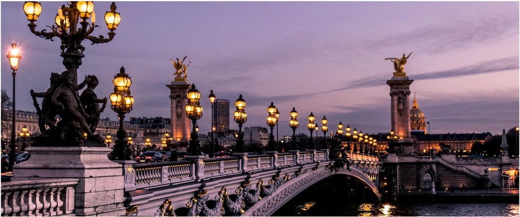 Obraz - Most Alexandra III. v Paríži (120x50 cm)