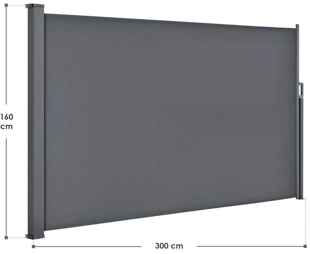 InternetovaZahrada Bočná markíza Dubaj 300 x 160 cm - šedá