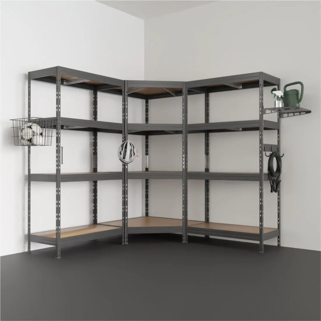 Régal RIVET CORNER PACK 180x180x180x45cm s príslušenstvom