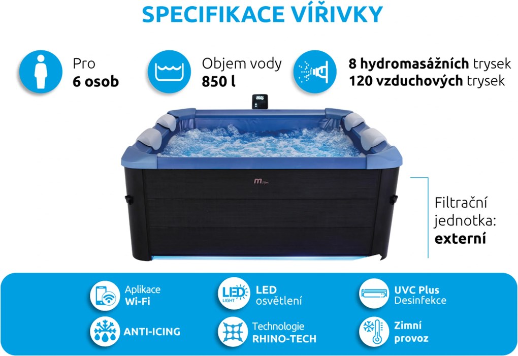 Mspa | Vírivý bazén MSPA Oslo Sapphire F-SA063W | 11400303