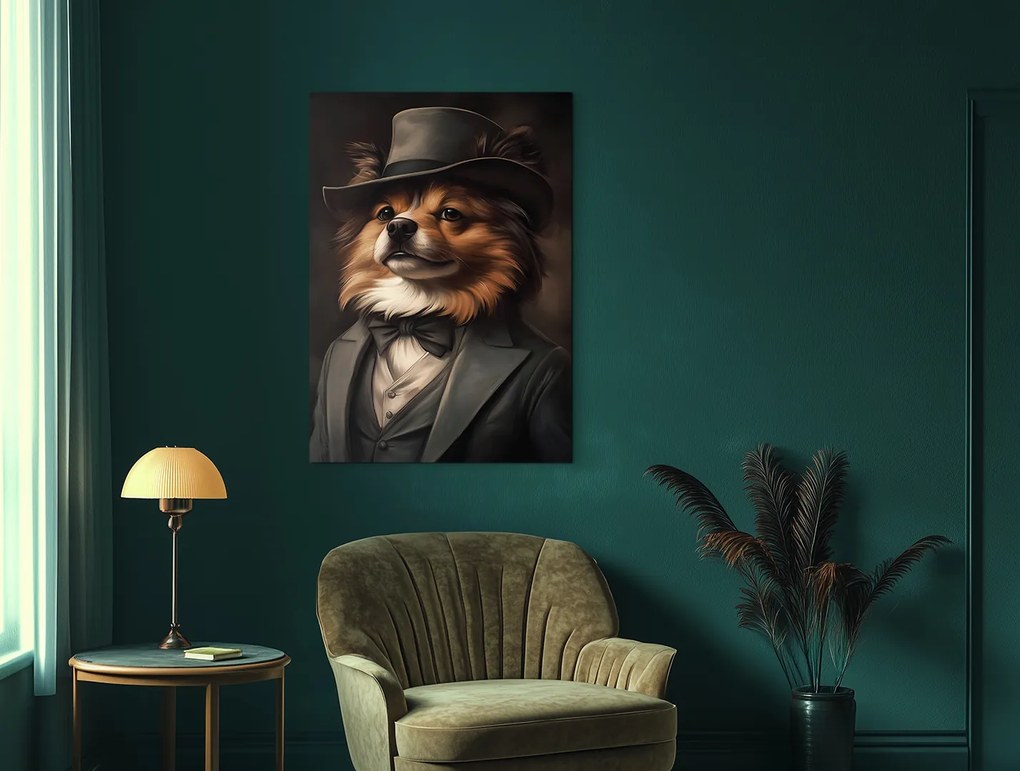 drevko | Obraz Pomeranian v obleku