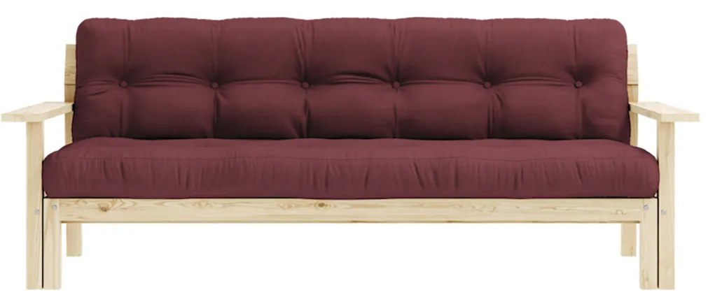 Variabilná pohovka Unwind Clear/Bordeaux 76 x 218 x 92 cm