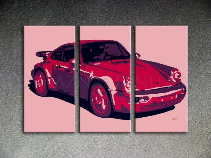 Ručne maľovaný POP Art obraz PORSCHE 911 | rôzne rozmery