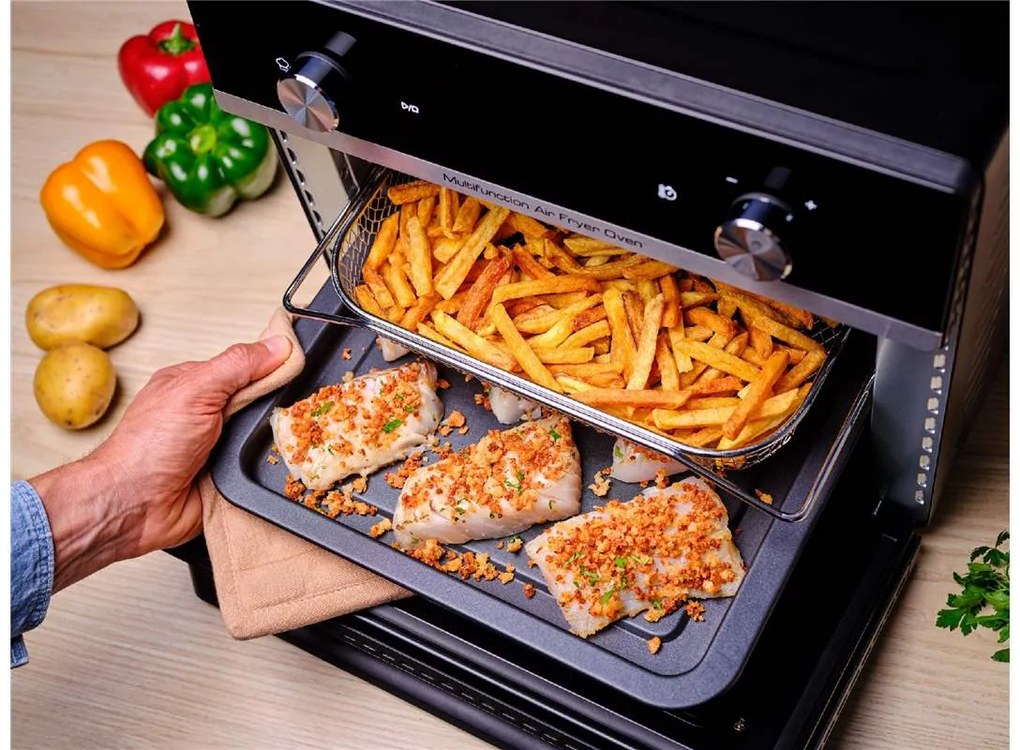 Multifunkčná rúra a teplovzdušná fritéza Tefal Easy Fry FW606810 Čierna 20 l