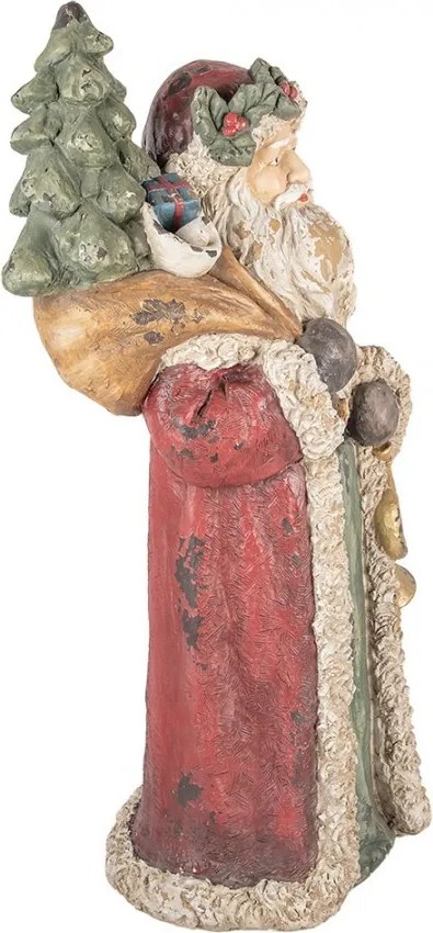 Červená vianočná dekorácia Santa - 35*28*83 cm