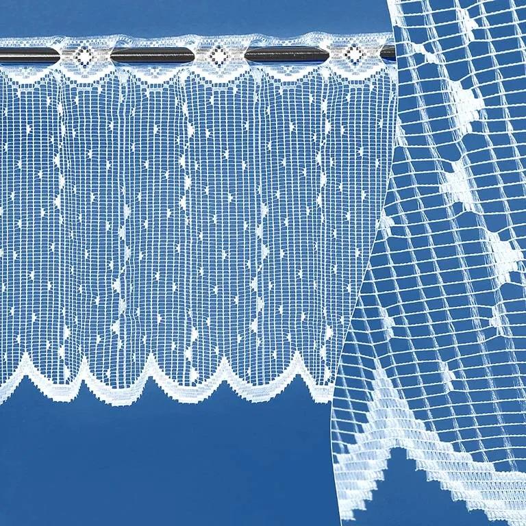 Goldea vitrážková záclona vzor 3761 trojuholníčky - metráž 100 cm