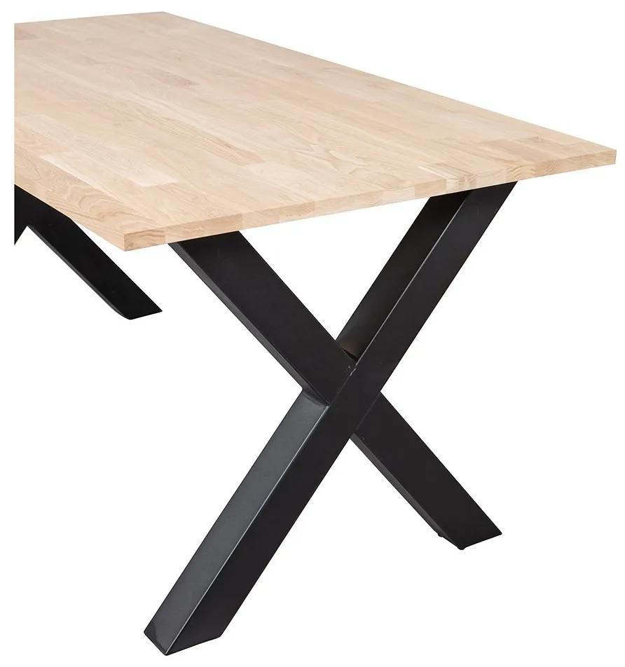 Jedálenský stôl tablo 180 x 90 cm nohy do tvaru x dubový MUZZA