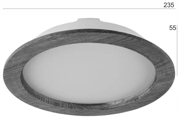 LED Podhľadové svietidlo WOODY SPOT LED/23,5W/230V 4000K dub ø 23,5 cm