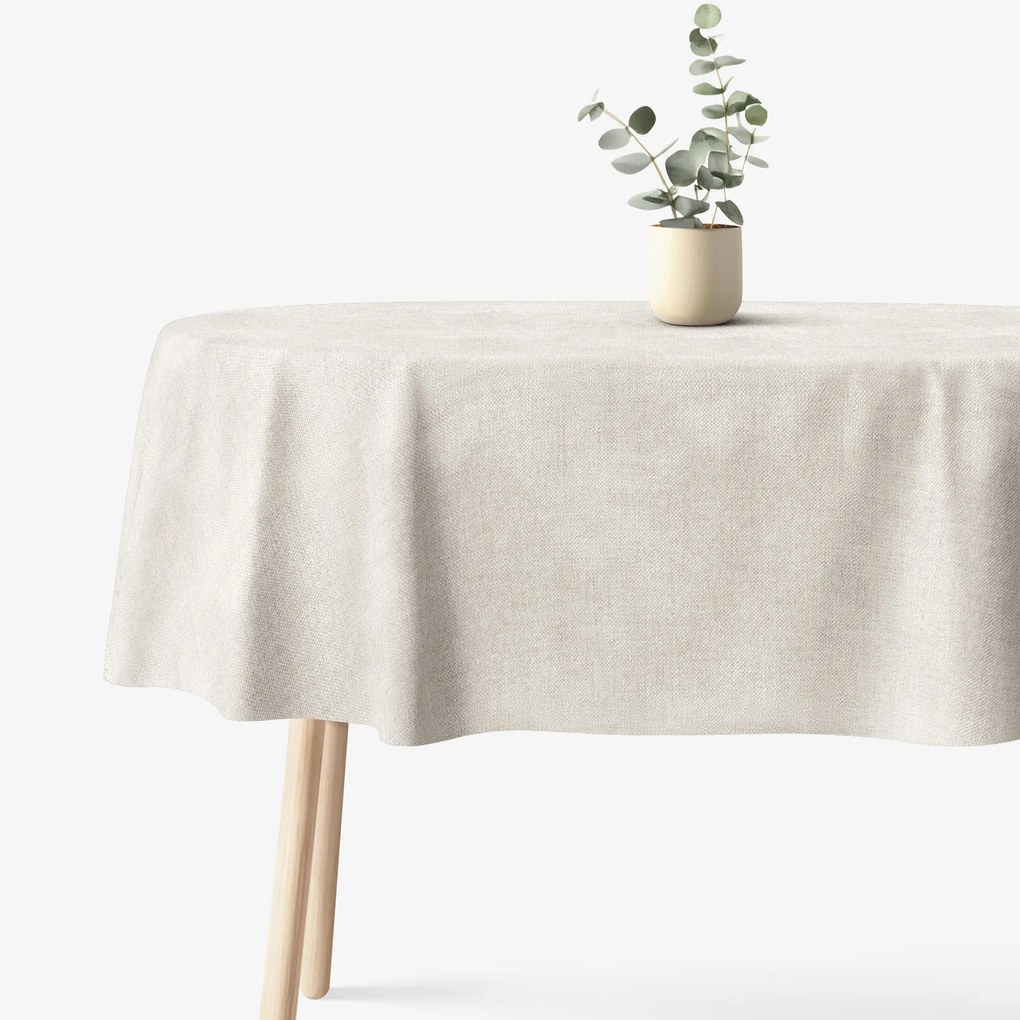 Goldea oválny obrus malaga - režný 120 x 160 cm