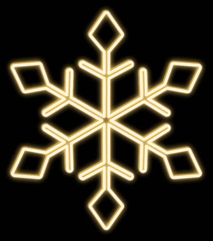 DECOLED LED světelná vločka I, závěsná 3D tisk, pr. 90 cm, teple bílá