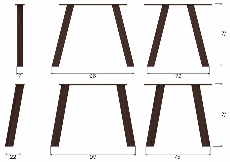 Jedálenský stôl z dubového dreva 100x220 cm Tablo – WOOOD