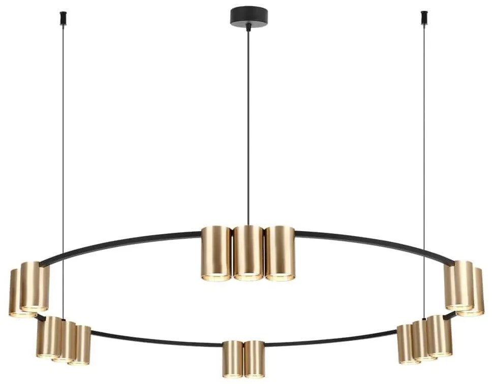 Luster na lanku GENESIS 15xGU10/8W/230V zlatá