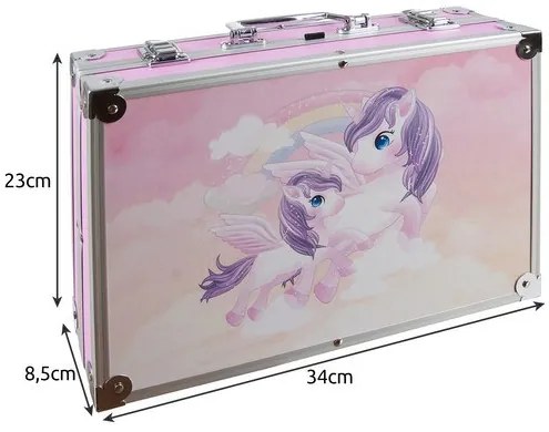 Maliarska súprava v kufríku s jednorožcom
