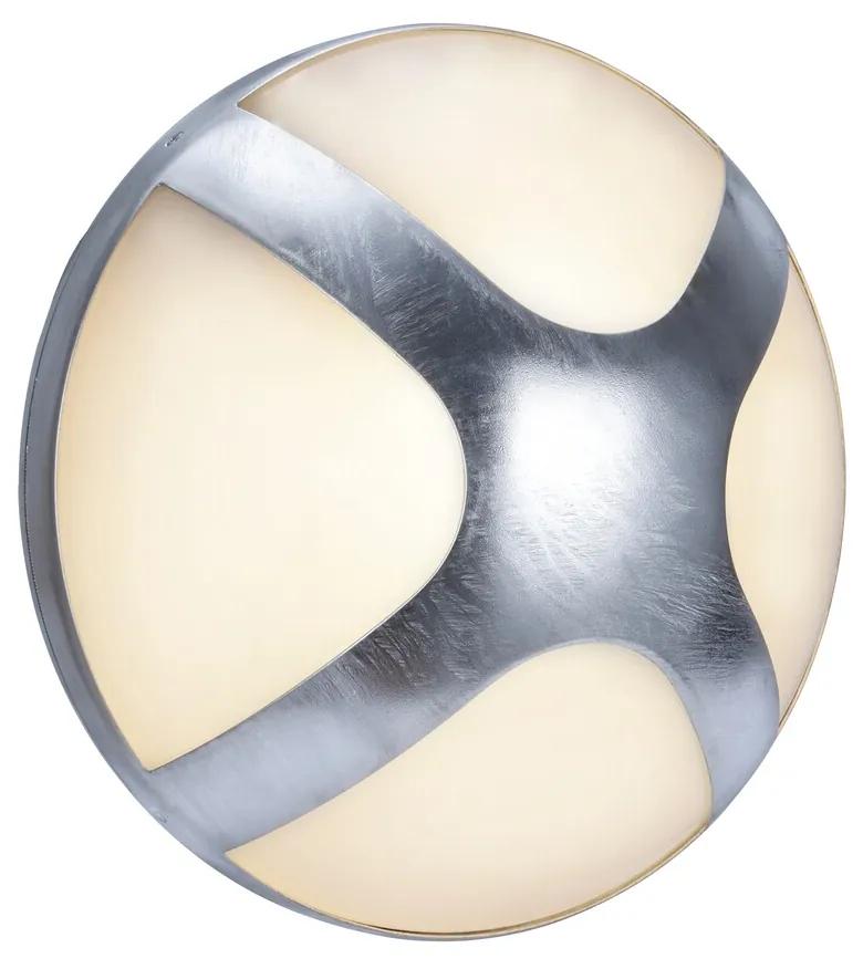 NORDLUX Vonkajšie nástenné svietidlo CROSS, 1xE27, 15W, strieborné, 25cm