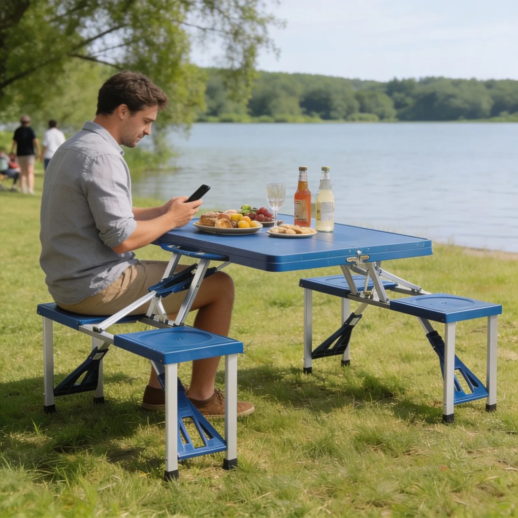 KPL. TOURIST – SKLADACÍ STÔL S STOLIČKAMI *2712