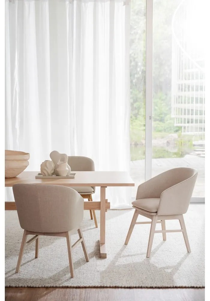 Béžové čalúnené jedálenské kreslá v súprave 2 ks Windham – Rowico