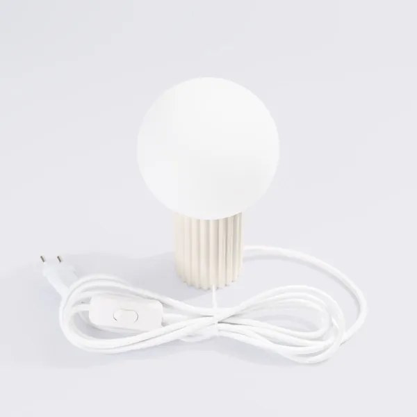 Sollux SL.1721 - Stolná lampa HALO 1xG9/8W/230V pr. 12 cm krémová