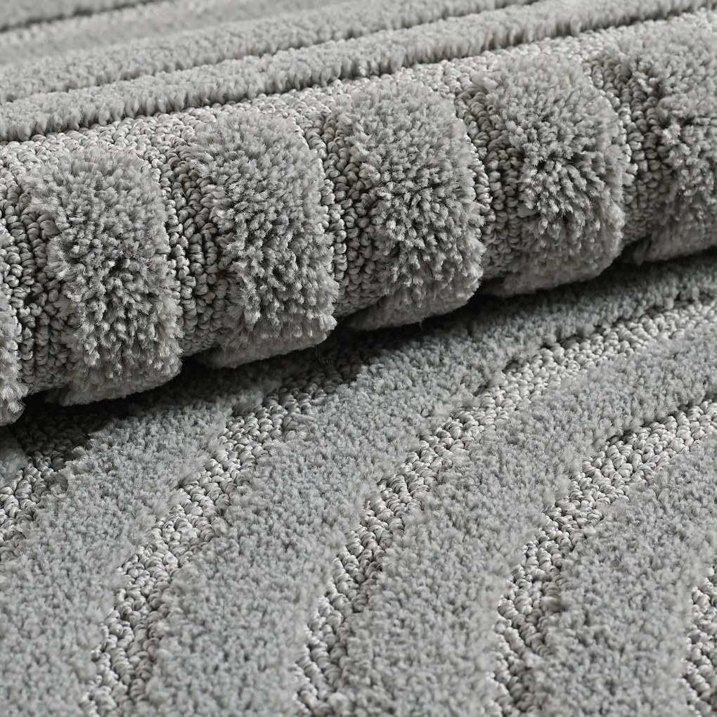 Ayyildiz, Kusový koberec Art 1121 Silver kruh, 200x200 (priemer) kruh, šedá, obývacia izba