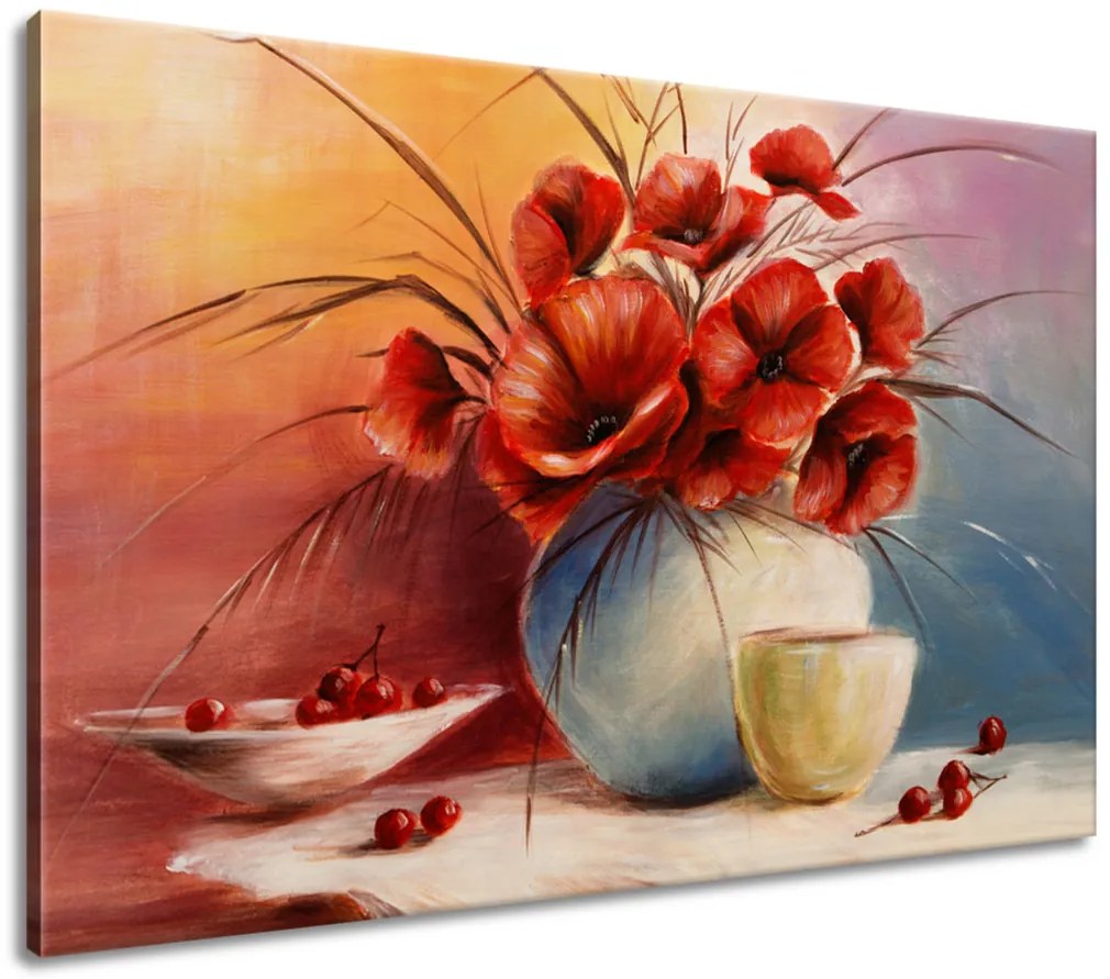 Gario Obraz na plátne Kompozícia Vlčí mak Rozmery: 100 x 40 cm
