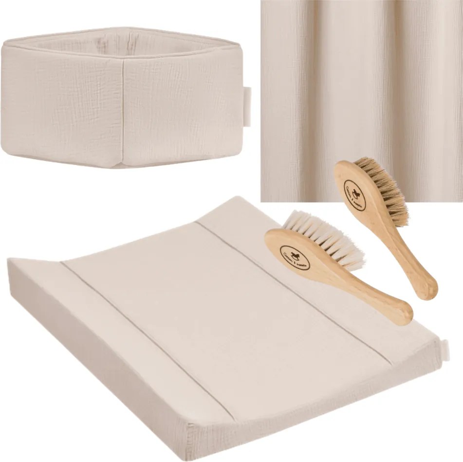 Ošetrujúca sada s prebaľovacím pultom béžová