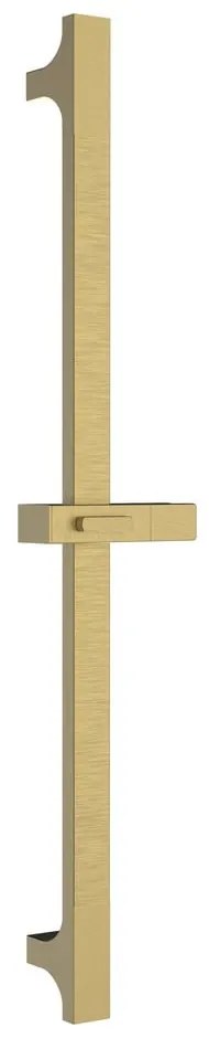 Nástenná sprchová tyč z nehrdzavejúcej ocele v zlatej farbe s posuvným držiakom 68 cm – Sapho