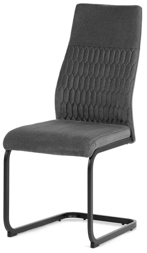 Židle jídelní DCL-X7018 GREY2, šedá látka, černý kov