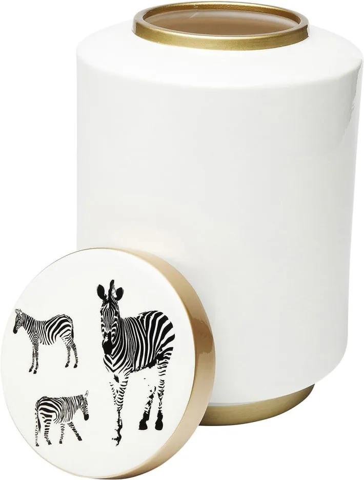 Dekoratívne dóza Kare Design Zebra Jar, výška 33 cm
