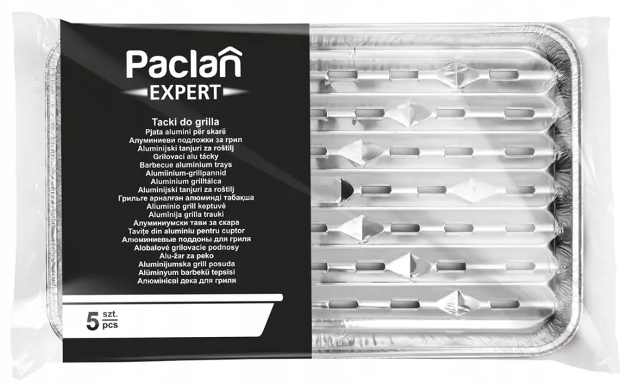 Paclan Hliníkové grilovacie tácky 34x22 - 5 ks