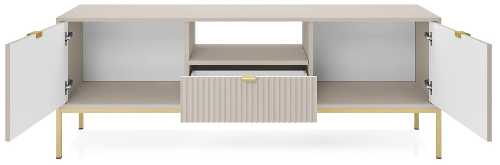 Televízny stolík Nova 154 cm kašmír/zlatý