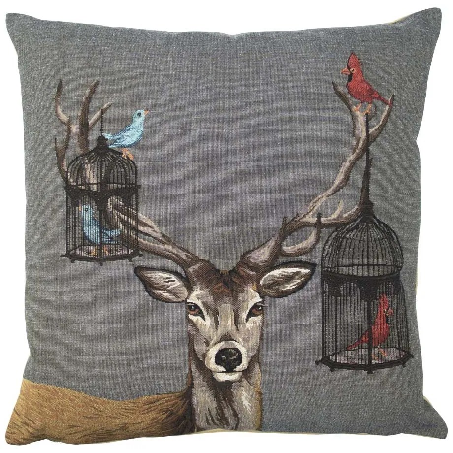 Gobelínový vankúš Jeleň s klietkou - 45 * 15 * 45cm