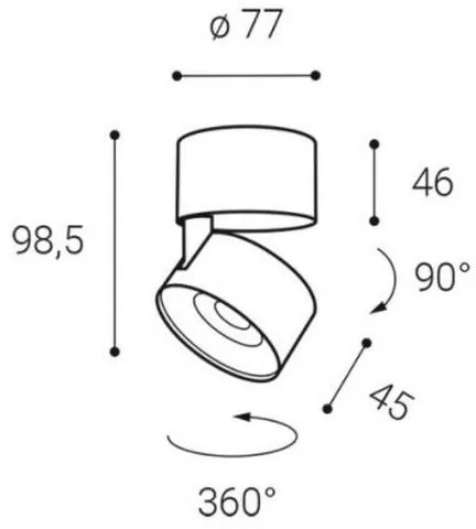 LED2 - LED Bodové svietidlo KLIP ON LED/11W/230V čierna
