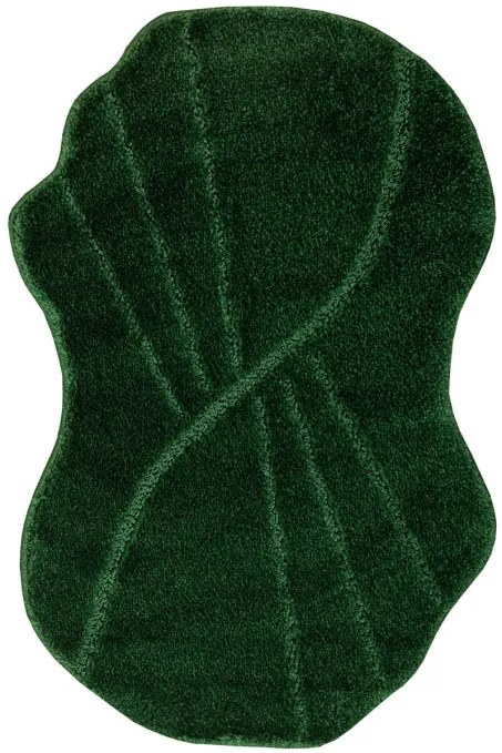 Kúpeľňový koberček Shell fľaškovo zelený