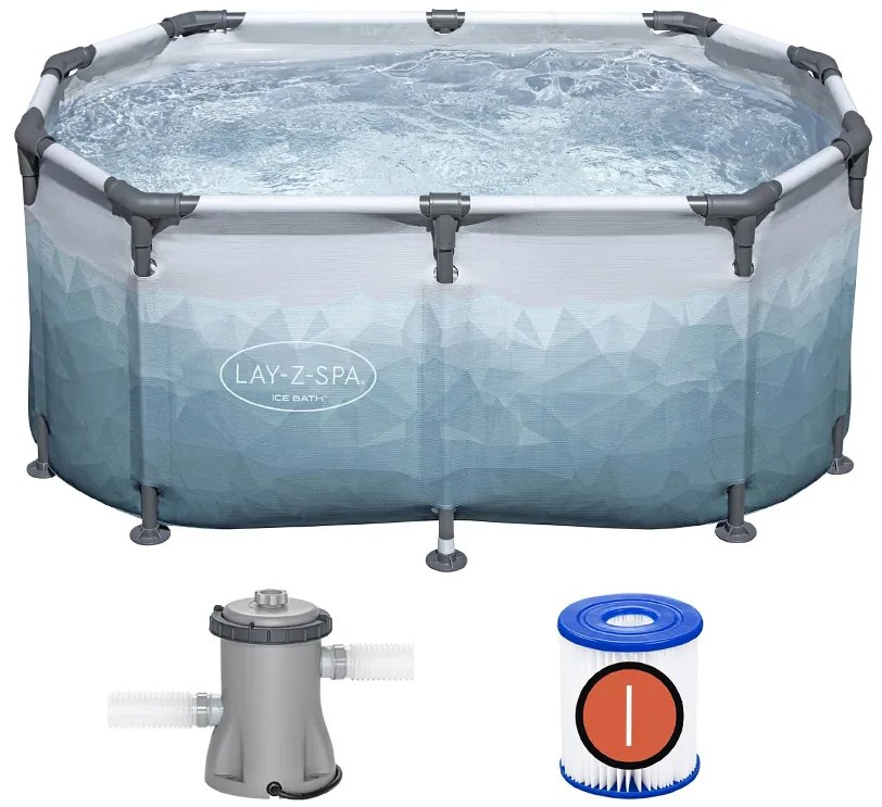 Ľadová vaňa Glacial Dip WALKING Tank Set + Pumpa 150x90cm Bestway 6002N