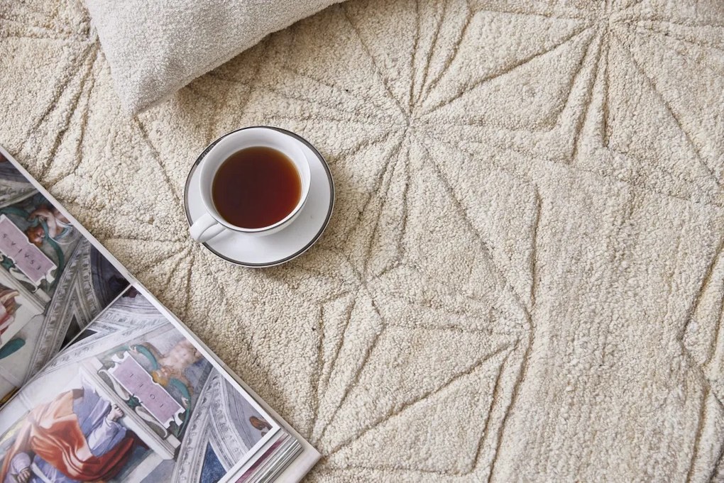 Diamond Carpets India, Ručne viazaný kusový koberec Michelangelo I DESP P105 (2), 80x150, biela, obývacia izba