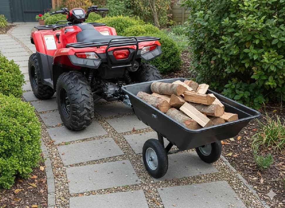 CH Čierny prívesný fúrik Dalo - 220 l