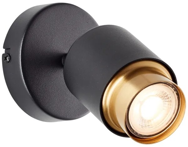 Brilliant - LED nástenné bodové svietidlo COVELO 1xGU10/5W/230V čierna/zlatá