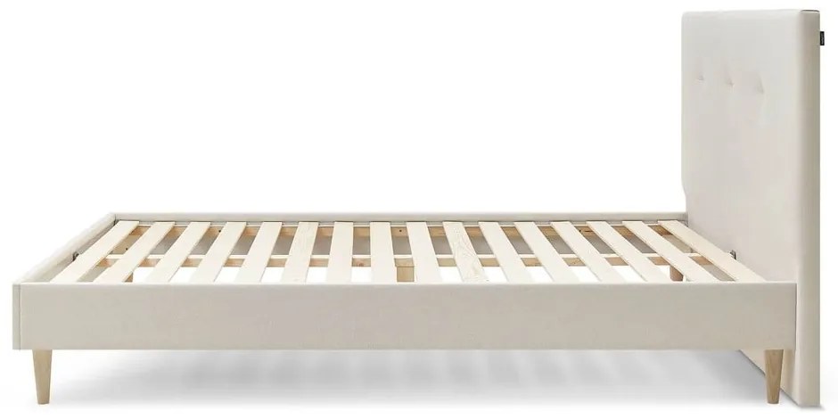 Béžová čalúnená dvojlôžková posteľ s roštom 160x200 cm Tory - Bobochic Paris