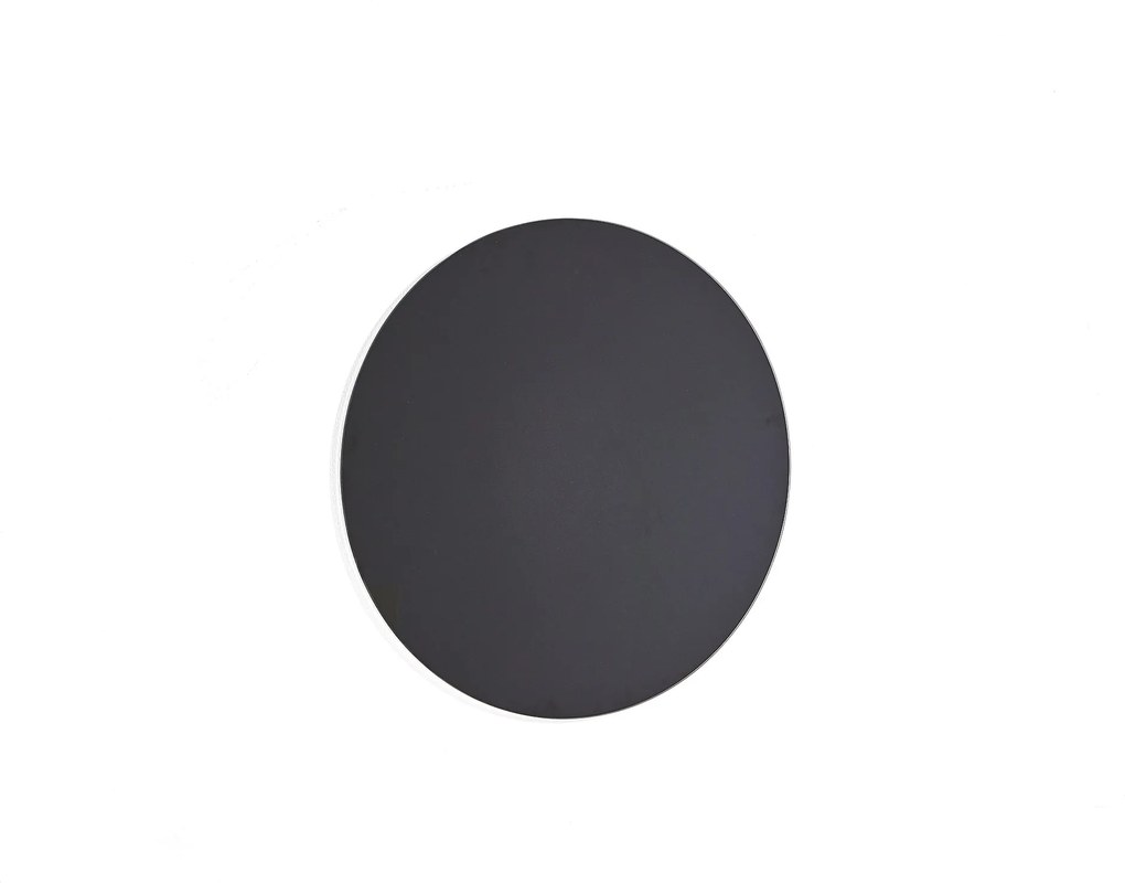 Okrúhla sklenená magnetická tabuľa Carol, Ø 450 mm, čierna