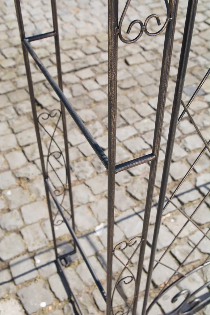 Oblúk na ruže Mel s bránkou - Bronzová