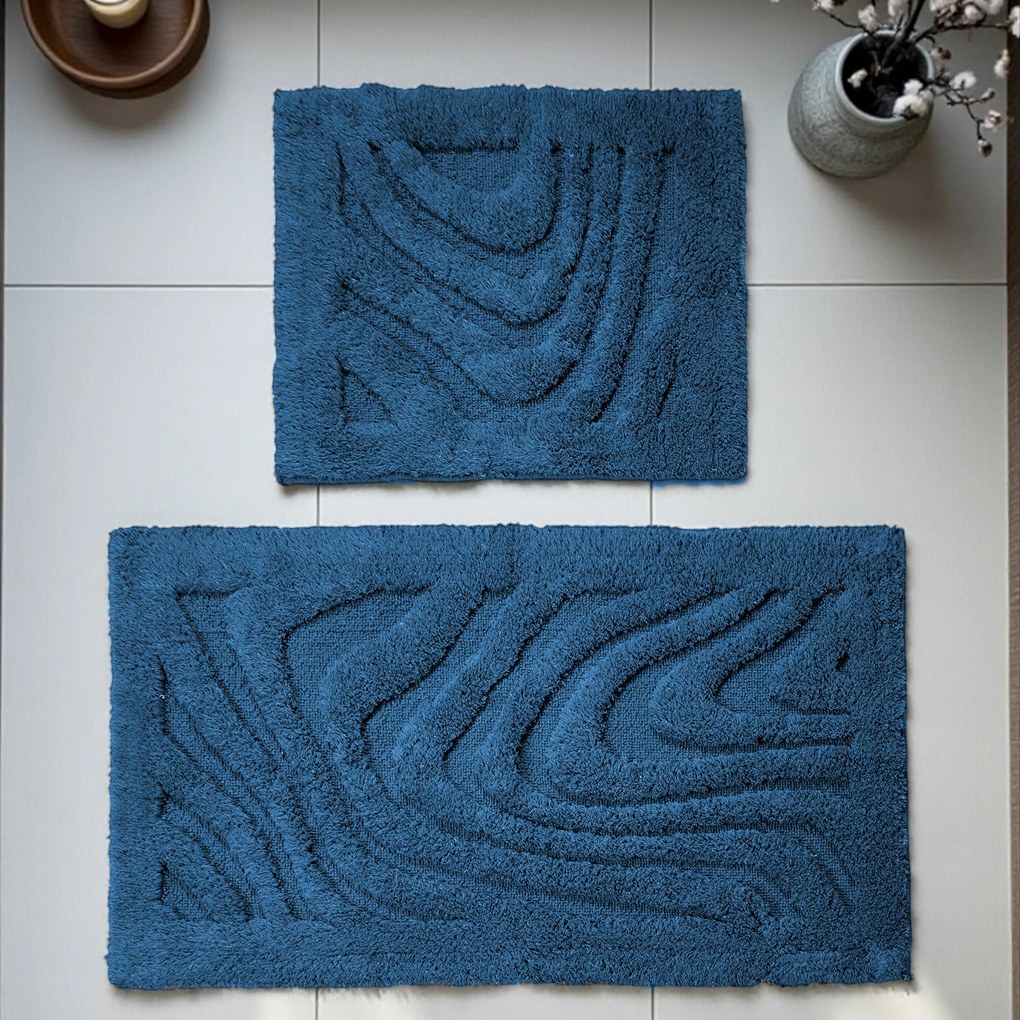 DY Kúpeľňová sada koberček Boston 11 - tmavomodrá