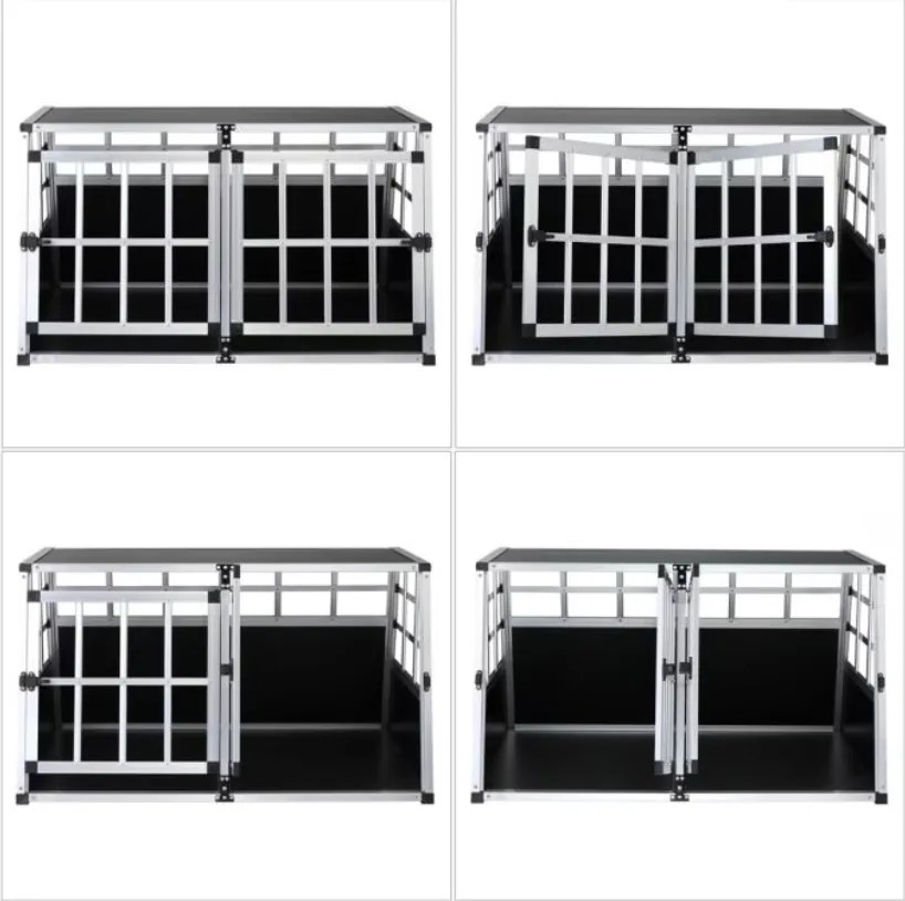 Prepravka pre psa BRUNO, 89x70x51cm strieborná/čierna Cadoca