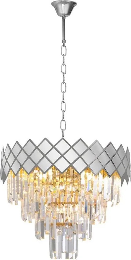 Luster na reťazi CARISMA 9xE14/40W/230V matný chróm