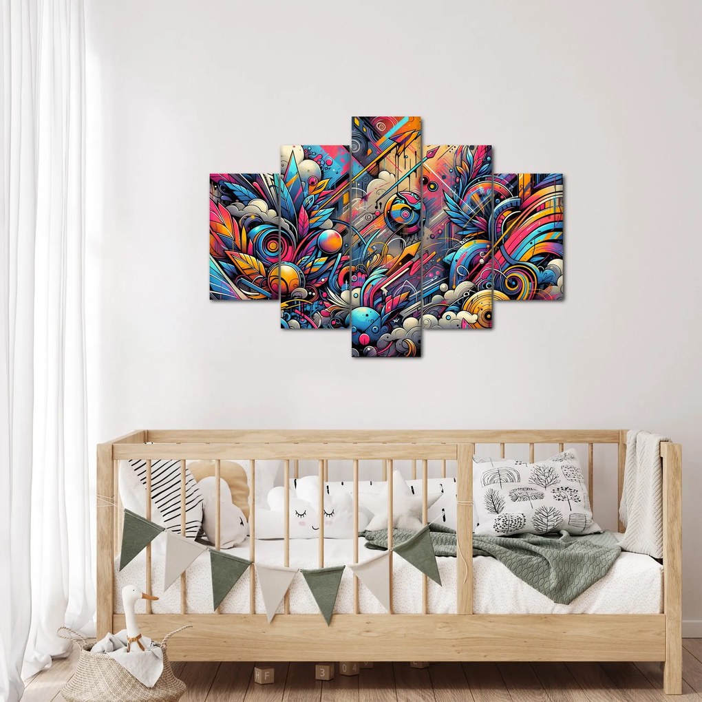 Obraz - Pestrofarebné graffiti (150x105 cm)