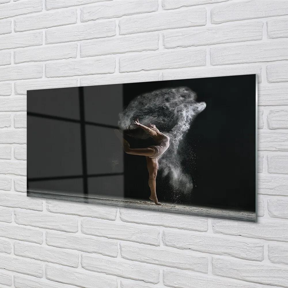 Sklenený obraz žena dym 140x70 cm